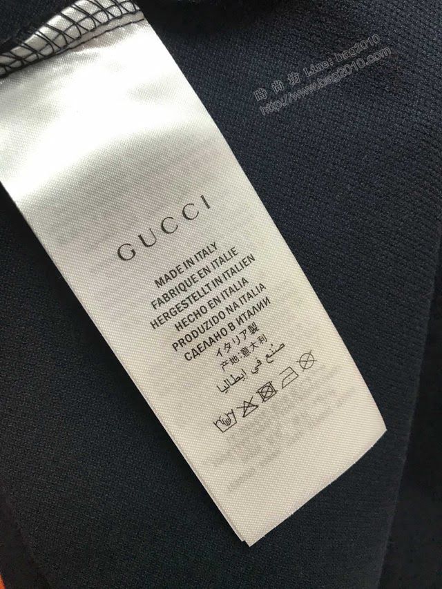 Gucci男T恤 2020新款 原版定制珠地棉 頂級品質 古馳POLO衫  tzy2479